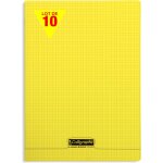 Kalanka - 18474cpack un lot de 10 cahiers agrafs jaunes (une marque de clairefontaine) - 24x32 cm - ...