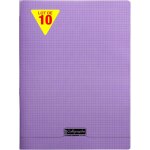Kalanka - 18477cpack un lot de 10 cahiers agrafs violets (une marque de clairefontaine) - 24x32 cm - ...