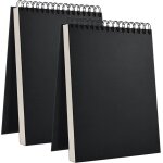 Kalanka - 2 pices cahier de dessin a4, 160gsm 60 feuilles / 120 pages reliure spirale papier dessin ...