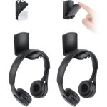 Kalanka - 2 pi�ces support casque pliable bureau r�glable crochet adh�sif pour casque headset stand universel ...