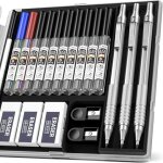 Kalanka - 3 m�tal porte - mines 2mm, art crayon m�canique criterium avec 2. 0 mm mines (hb 2h 4h 2b 4b), ...