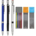 Kalanka - 3 pi�ces crayons m�caniques porte mines 2, 0 mm avec 2 etuis recharges noir et 1 etuis recharges ...
