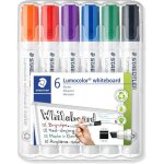 Kalanka - 351 b wp6 st lumocolor set de 6 marqueurs pour tableau blanc effa�able a sec pointe biseaut�e ...