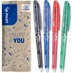 Kalanka - - lot de 4 frixion point - stylo roller rechargeable - encre gel effa�able - 1 bleu, 1 noir, ...