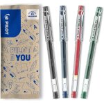 Kalanka - - lot de 4 g - tec c4 - stylo roller a gel roller - noir, bleu, rouge, vert - pointe ultra ...