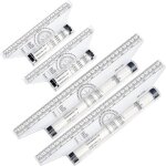 Kalanka - 4 pi�ces r�gle parall�le roulante, plastique regle parallele roulante, 30cm & 15cm r�gle a ...