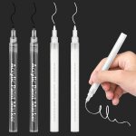 Kalanka - 4pcs marqueur peinture acrylique 0, 7 mm, feutre acrylique, impermable permanent marqueur ...