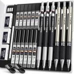 Kalanka - 6 m�tal porte - mines 0. 5, 0. 7, 0. 9 mm et 2mm (2b hb 2h), art crayon m�canique criterium ...