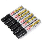 Kalanka - 6 pi�ces marqueurs permanents noirs, pointe biseaut�e jumbo extra large, marqueurs pour marquage ...