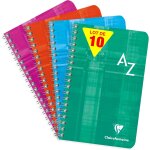 Kalanka - 68698c lot de 10 rpertoires a spirale - 11x17 cm - 100 pages grands carreaux - papier blanc ...