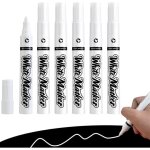 Kalanka - 6� feutres blancs effa�ables pour tableau noir, marqueur craie liquide a pointe fine 3mm, ...