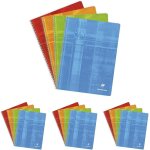 Kalanka - 8342c un cahier a spirale - 24x32 cm - 100 pages petits carreaux - papier blanc 90 g - couverture ...