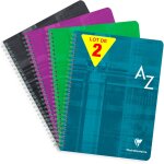 Kalanka - 8948amzc un lot de 2 rpertoires a spirale - 17x22 cm - 100 pages grands carreaux - papier ...