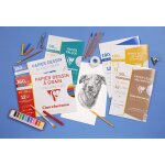Kalanka - 96773c - pochette dessin scolaire - 8 feuilles papier dessin a grain couleurs vives assorties ...