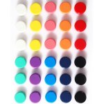 Kalanka - aimant puissant, lot de 30 aimants frigo, magnet tableau magn�tique, petit rond color�s d�coratifs ...