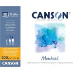 Kalanka - canson montval - bloc 12 feuilles papier aquarelle - grain fin - 30 x 40 cm - 300g / m