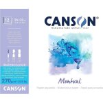 Kalanka - canson montval - bloc 12 feuilles papier aquarelle grain nuage - 24 x 32 cm - 270g / m - blanc ...