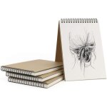 Kalanka - carnet dessin a5, 4pcs cahier reliure spirale avec couverture rigide croquis papier materiel ...