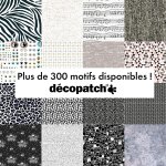Kalanka - dcopatch fda469o - une pochette de 20 feuilles 30x40 cm - craquel noir