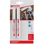 Kalanka - edding 750 marqueur peinture - blanc - 2 stylos - pointe ronde 2 - 4 mm - marqueur de peinture ...
