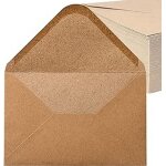 Kalanka - enveloppes (100 pi�ces) papier kraft ancien / sans fen�tre - c6 - 162 x 114 mm, enveloppes, ...