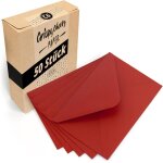 Kalanka - enveloppes (50 pi�ces) en papier, enveloppe sans fen�tre - din c6 - 162 x 114 mm - rouge