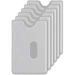Kalanka - etui protection carte bancaire rigide plastique transparent mat ¿ lot de 6, ultra fin avec ...