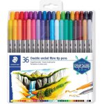 Kalanka - feutres a double pointe pour ecriture et coloriage, pointe fine de 0. 5 - 0. 8 mm et pointe ...
