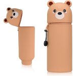 Kalanka - kawaii - trousse scolaire 2 en 1 - en silicone - porte - crayon en forme d'animal - convient ...