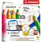 Kalanka - markdry - crayon marqueur pour tableau blanc et paperboard - lot de 4 - couleurs n�on assorties ...