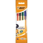 Kalanka - orange original stylos - bille pointe fine (0, 8 mm) - couleurs assorties, pochette de 4