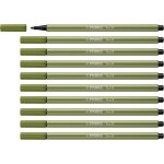 Kalanka - pen 68 - feutre dessin - lot x 10 feutres de coloriage pointe moyenne - vert mousse Kalanka - pen 68 - feutre dessin - lot x 10 feutres de coloriage pointe moyenne - vert mousse