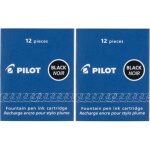 Kalanka - pilot namiki ic100 lot de 2 cartouches d'encre pour stylo plume noir 12 cartouches par paquet ...