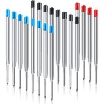 Kalanka - recharges de stylo a bille, 20pcs recharge stylo bille, recharges a encre universelles longueur ...
