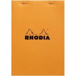Kalanka - rhodia 15200c - bloc - notes agraf n15 orange - a5 14, 8 x 21 cm - petits carreaux - 150 feuillets ...