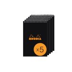 Kalanka - rhodia 165019cpack - bloc - notes a spirale (reliure intgrale) noir - a5 - lign - 80 feuilles ...