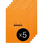 Kalanka - rhodia 18600cpack - bloc - notes agraf n18 orange - a4 - lign - 80 feuilles dtachables - ...