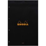 Kalanka - rhodia 206009c - bloc - notes agraf n20 black - a4 + 21 x 31, 8 cm - lign - 80 feuillets ...