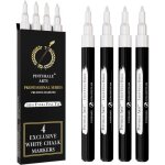Kalanka - set 4 feutre blanc effacable pour tableau noir pointe extra fine 1mm feutre craie effacable ...