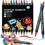 Kalanka - stylos acryliques, 12 couleurs feutre acrylique, feutre marqueur peinture acrylique (pointes ...