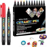 Kalanka - stylo acrylique stylo en porcelaine marqueur etanche 12 couleurs feutres ceramique marqueur ...