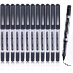 Kalanka - stylos bille pointe fine, roller encre gel noir 0, 5mm a s�chage rapide - lot de 12