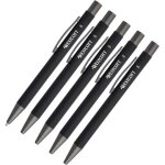 Kalanka - stylo a bille primesoft, 5 pi�ces, noir, a bille haut de gamme en aluminium, encre ind�l�bile ...