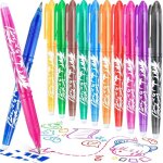 Kalanka - stylos effa�able, 12 couleurs stylo effacable stylo gel effa�ables pointe 0, 5 mm, encre gel ...
