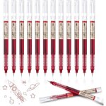 Kalanka - stylo a encre gel rouge, 12pcs stylo a bille a encre gel et pointe fine (0, 5 mm), stylos roller ...