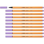 Kalanka - stylo feutre pointe fine point 88 - lot x 10 stylos feutres - lilas clair (88 / 59)