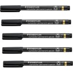 Kalanka - stylo pour film lumocolor special pointe f, 5 marqueurs permanents r�sistants a l'eau en noir, ...