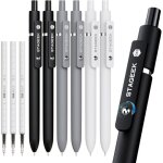 Kalanka - stylos gel noirs, lot de 6 stylos a pointe fine avec 3 recharges, encre noire a s�chage rapide, ...