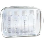 Kalanka - trousse de toilette voyage transparente - set flacon 100ml & flacon spray vide, kit avion contenant ...