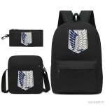 Kalec - sac d'école anime attaque sur titan pour filles, garçons, enfants, sac a dos de retour a l'école, ... Kalec - sac d'école anime attaque sur titan pour filles, garçons, enfants, sac a dos de retour a l'école, ...